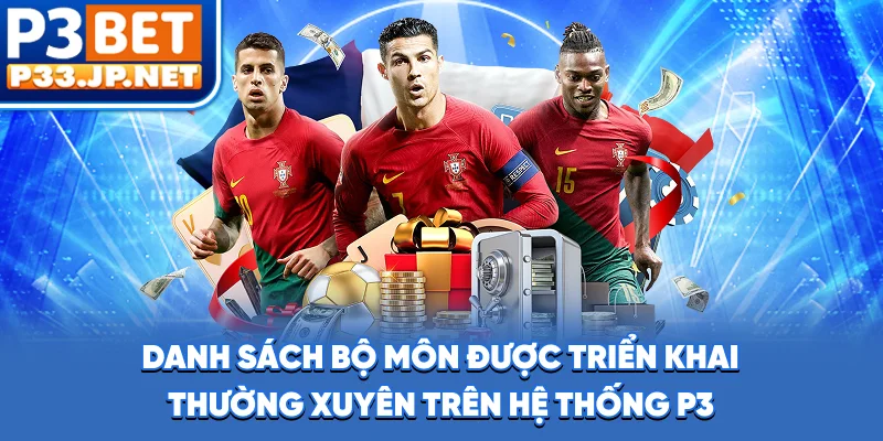 Danh sách bộ môn được triển khai thường xuyên trên hệ thống P3